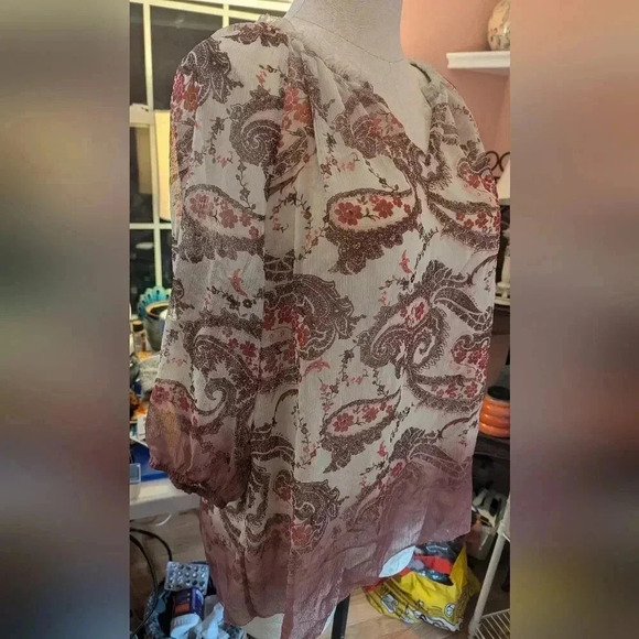 Sonoma Women's Boho Peasant Women's Top Size 1X - Picture 8 of 11